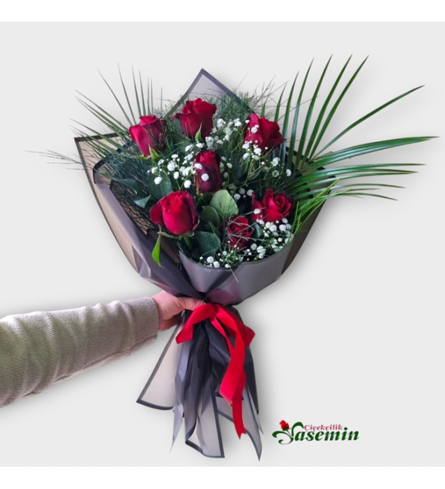Klasik Aşk Kırmızı Gül Buketi